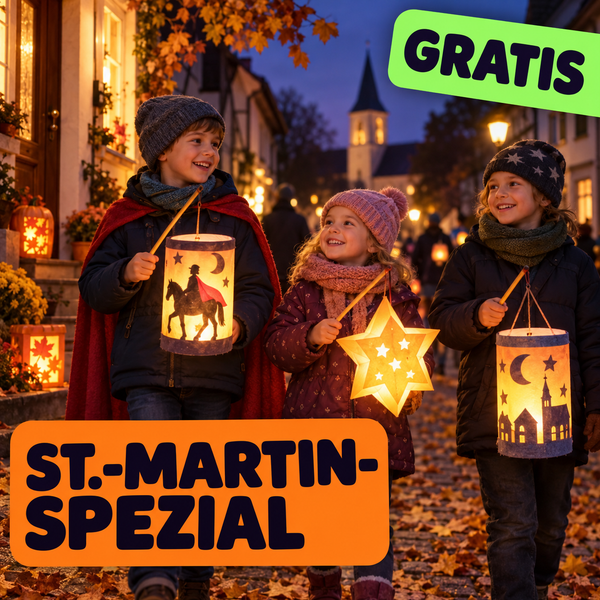 Kinder mit selbst gebastelten