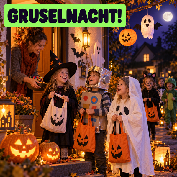 Kinder in Kostümen an der
